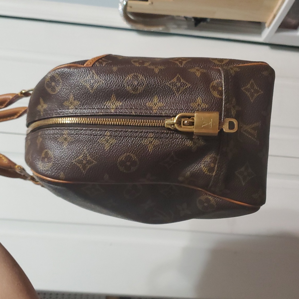 🇨🇵Louis Vuitton Signature Monogram Brown Deauville Large Handbag - Picture 10 of 17